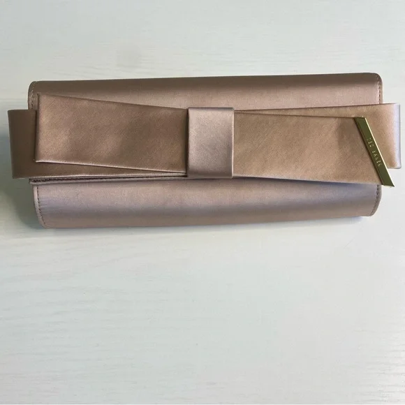 TED BAKER Abyya Bow Evening Clutch Pink - Picture 3 of 10